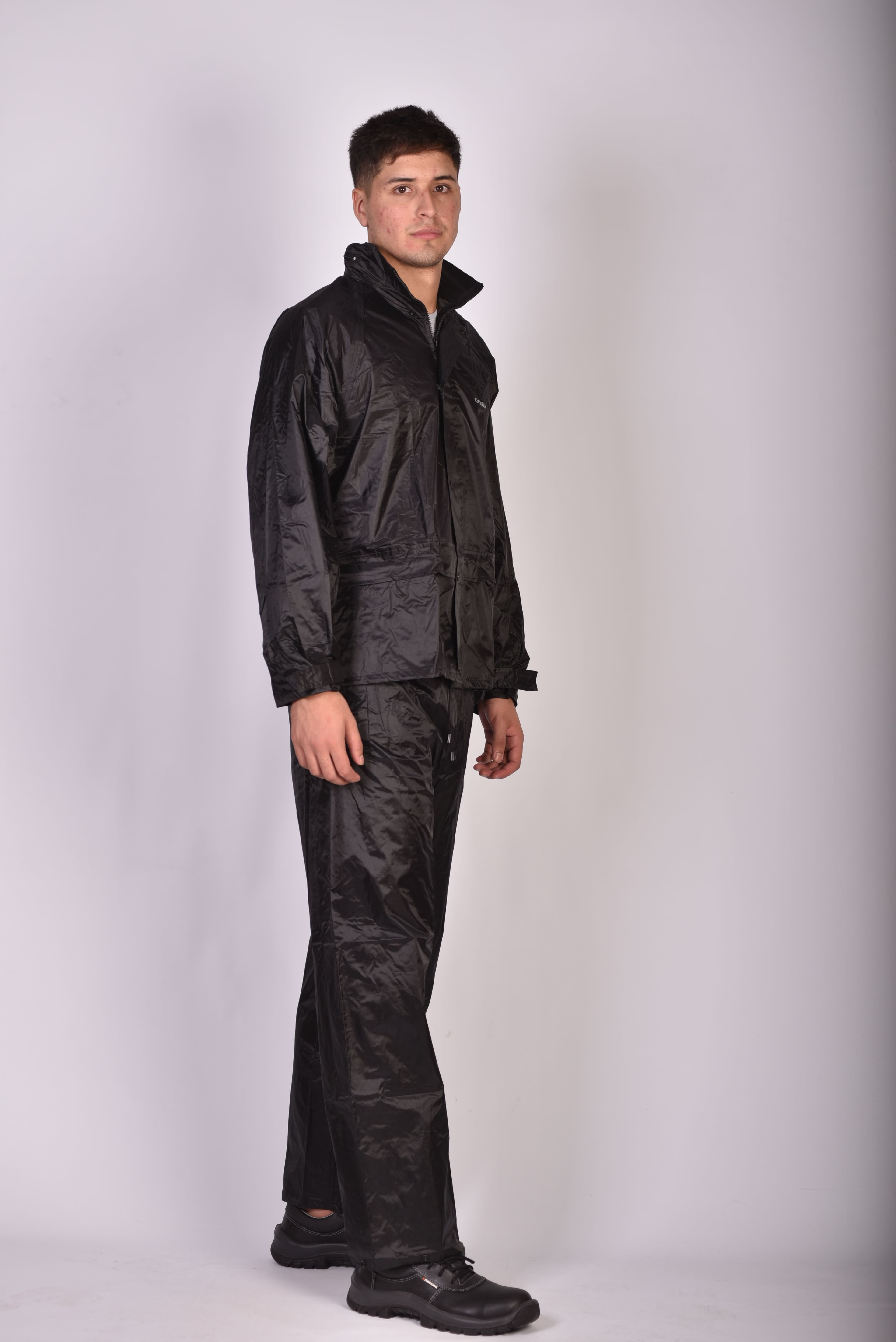 Rainsuit, Size M, PVC, Attached Hood