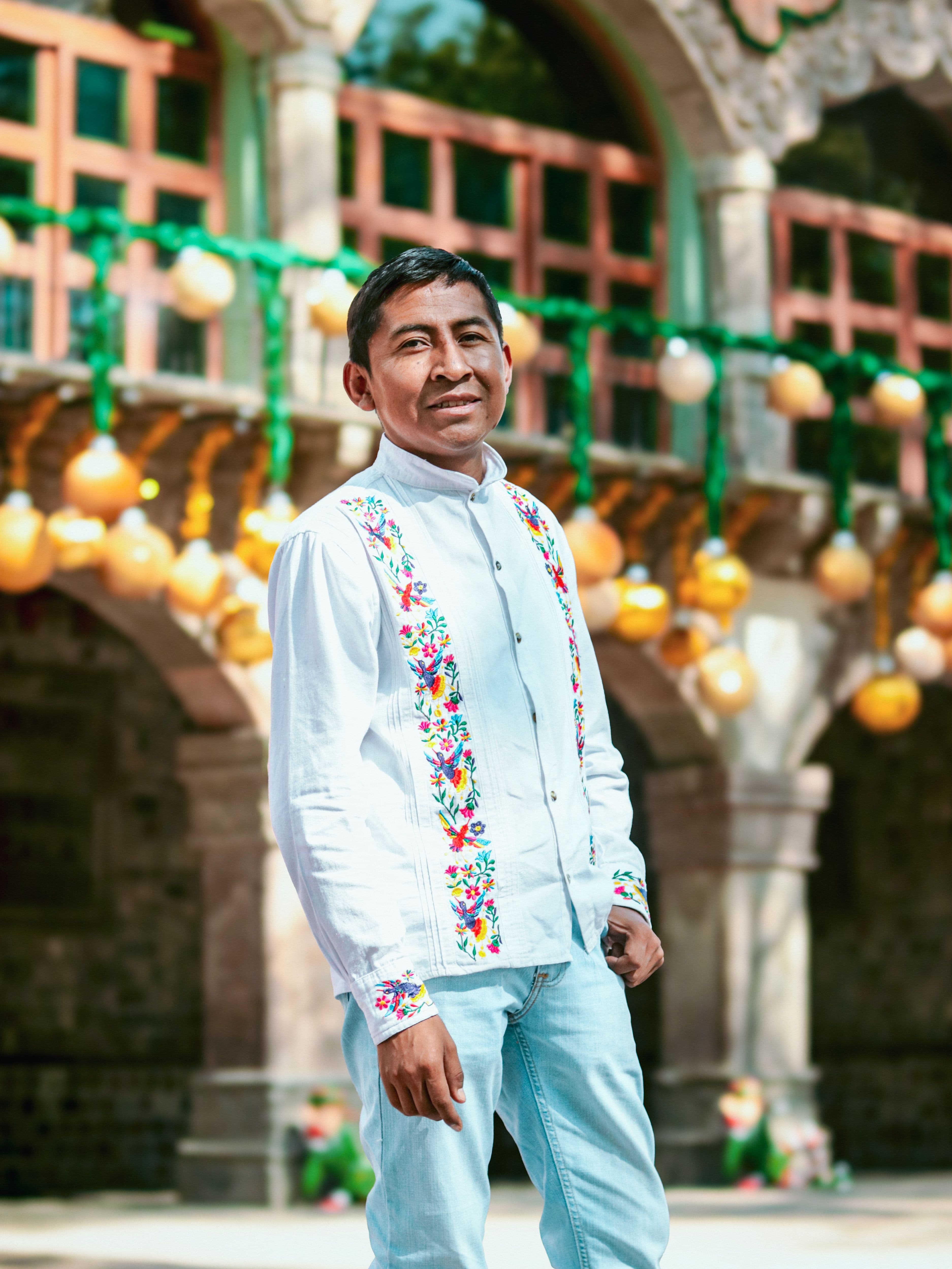 White Oxford Embroidered Shirt